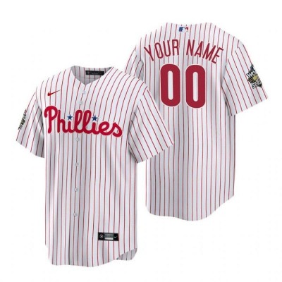 Philadelphia Phillies Active Player Custom White 2022 World Series Cool Base Stitched Men's Nike MLB Jersey